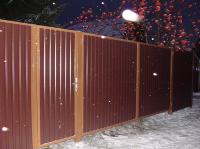 Ворота из профнастила ВП-02, ширина 3м